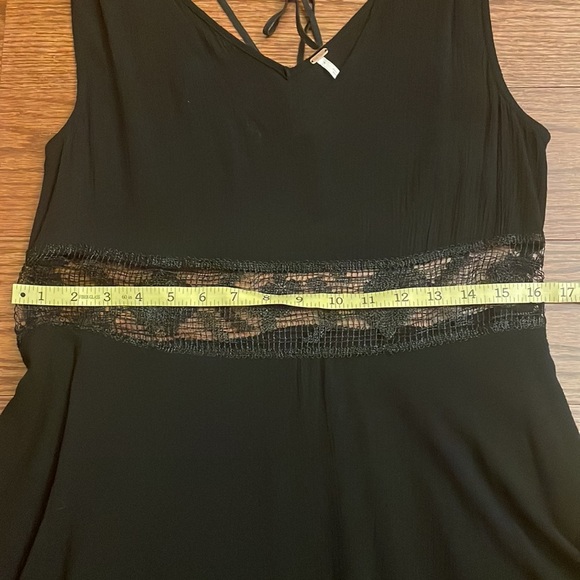 FREE PEOPLE TANK skater summer DRESS. Crochet pierced waist, V back front, sz S - Picture 8 of 12